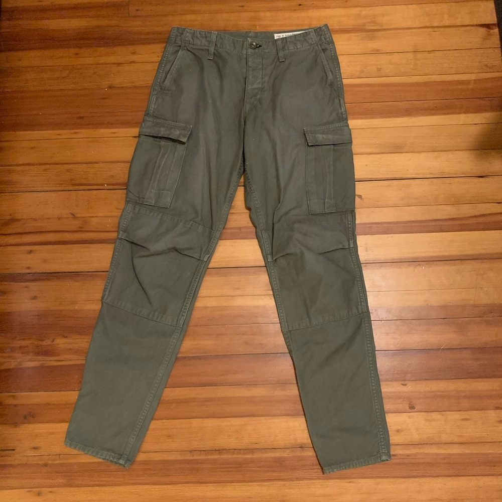 Olive Cargo Utility Pants - Women